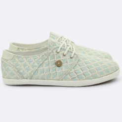 Tennis Cypress à carreaux aqua/doré