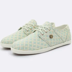 Tennis Cypress à carreaux aqua/doré