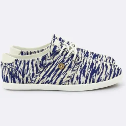 Tennis Cypress imprimées blanc/bleu foncé