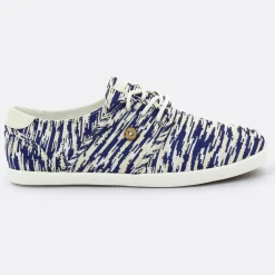 Tennis Cypress imprimées blanc/bleu foncé