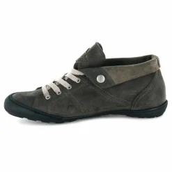Tennis montantes en Velours de Cuir gris foncé