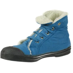Tennis montantes Mid Fourrées lacets turquoise