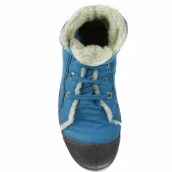 Tennis montantes Mid Fourrées lacets turquoise