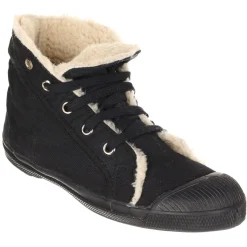 Tennis montantes Mid Fourrées lacets marine