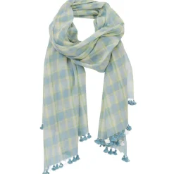 Étole 100% Coton Amarres turquoise - 85x200 cm