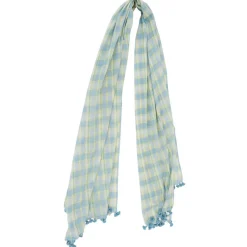 Étole 100% Coton Amarres turquoise - 85x200 cm