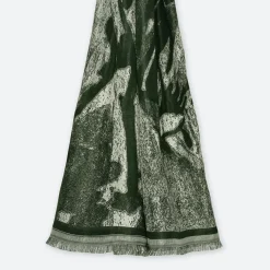 Étole 100% Soie Leandre verte - 70x190 cm