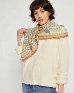 Étole en Coton Mea vert d'eau - 50x150 cm