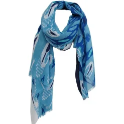 Étole en Coton Ylang bleue - 100x200 cm