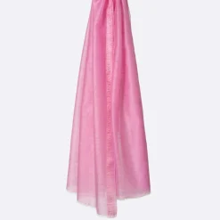 Étole en Laine & Soie Elegie rose - 70x200 cm