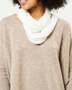 Étole Iode effet froissé écrue - 194x90 cm