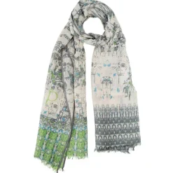 Étole Posture en Coton & Lin blanche - 70x200 cm