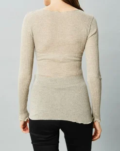 Top Cécile en Laine & Soie caramel