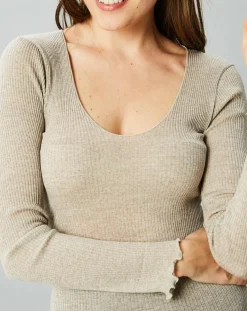 Top Cécile en Laine & Soie caramel