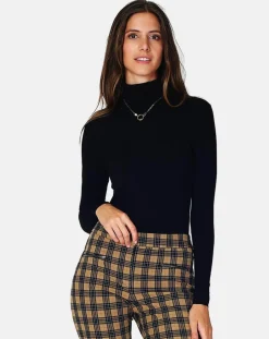 Top Col Roulé Pauline noir