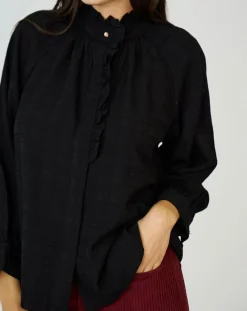 Top en Coton & Lin Sarra noir