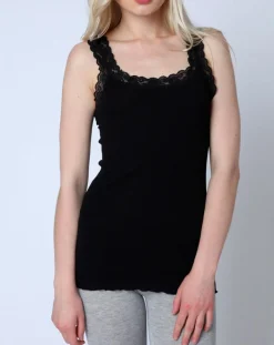 Top en Coton dentelle noir