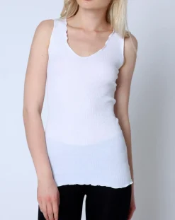 Top en Coton larges bretelles blanc