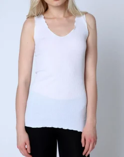 Top en Coton larges bretelles blanc