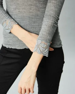 Top en Laine mélangée gris