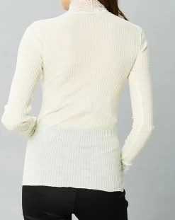 Top en Laine mélangée ivoire