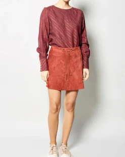 Top en Lin mélangé Flaubert terracotta