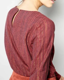 Top en Lin mélangé Flaubert terracotta