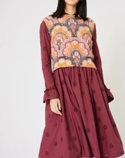 Top en maille Fall Torsade imprimé rose/multicolore