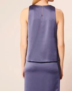 Top en Satin Telly bleu