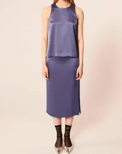 Top en Satin Telly bleu