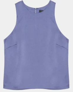 Top en Satin Telly bleu