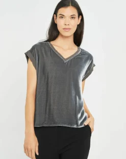 Top en Velours Basal gris