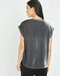 Top en Velours Basal gris