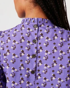 Top Fall Winter Mix imprimé violet