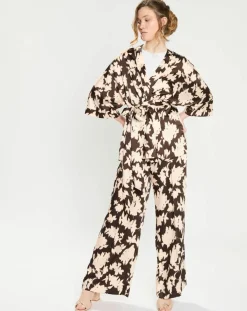 Top Kimono fluide Vieran chocolat