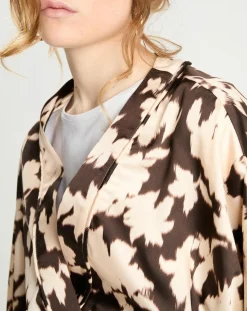 Top Kimono fluide Vieran chocolat