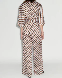 Top Kimono fluide Vieran imprimé multicolore