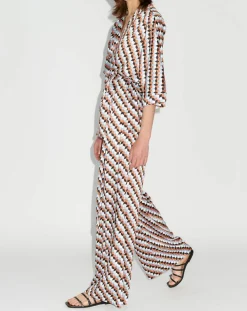 Top Kimono fluide Vieran imprimé multicolore