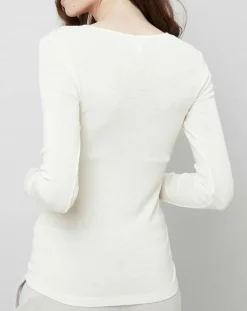 Top Laine et Soie ivoire