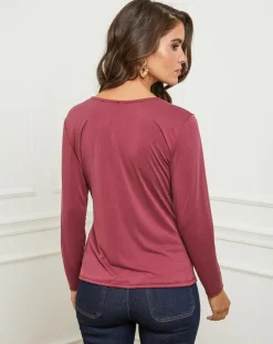 Top Lena bordeaux