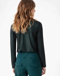 Top Manches Longues Stella irise emeraude