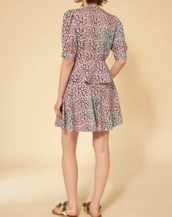 Top Panthère bleu/rose