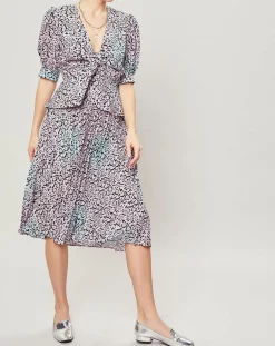 Top Panthère bleu/rose