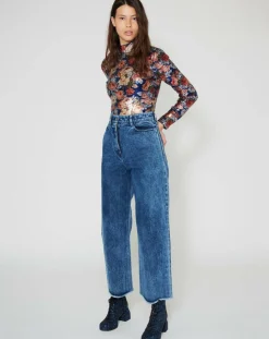 Top Roses à sequins encre