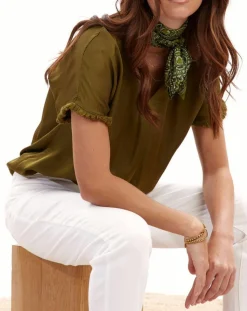 Top satiné Must vert