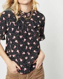 Top Tijuana imprimé noir