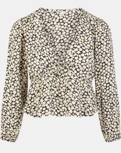 Top Time goes by daisy print multicolore