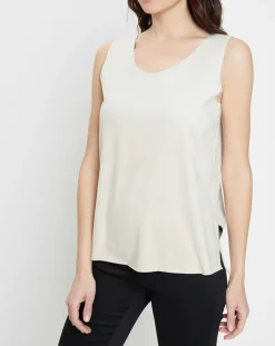 Top Velours beige clair