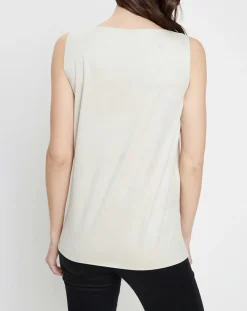 Top Velours beige clair