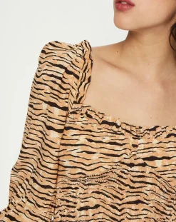 Top Willow imprimé animal beige/marron